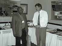 (Left to right): Abel Naphtaly (attendee) with Lorenzo Lombard of TSCM Services